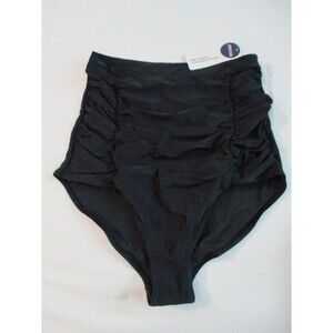 Empetua by Shapermint Womens Sz XL High Waisted Control Bikini Bottom Black